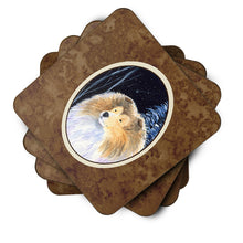 Load image into Gallery viewer, Starry Night Collie Coasters - Set of 4 Lightweight Foam, Absorbent Drink Coasters
