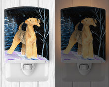 Load image into Gallery viewer, Starry Night Airedale Ceramic Night Light SS8361CNL