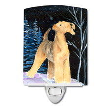 Load image into Gallery viewer, Starry Night Airedale Ceramic Night Light SS8361CNL