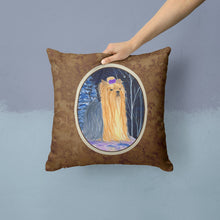 Load image into Gallery viewer, Starry Night Yorkie Throw Pillow - 14x14 Decorative Pillow – Art for Your Home &amp; Patio