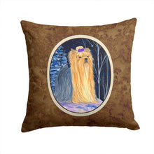 Load image into Gallery viewer, Starry Night Yorkie Throw Pillow - 14x14 Decorative Pillow – Art for Your Home &amp; Patio