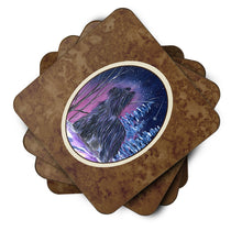 Load image into Gallery viewer, Starry Night Briard Coasters - Set of 4 Lightweight Foam, Absorbent Drink Coasters