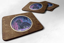 Load image into Gallery viewer, Starry Night Briard Coasters - Set of 4 Lightweight Foam, Absorbent Drink Coasters