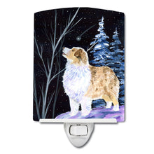 Load image into Gallery viewer, Starry Night Australian Shepherd Ceramic Night Light SS8367CNL
