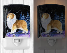 Load image into Gallery viewer, Starry Night Sheltie Ceramic Night Light SS8368CNL