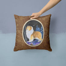Load image into Gallery viewer, Starry Night Sheltie Throw Pillow - 14x14 Decorative Pillow – Art for Your Home &amp; Patio