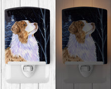 Load image into Gallery viewer, Starry Night Australian Shepherd Ceramic Night Light SS8375CNL