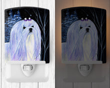 Load image into Gallery viewer, Starry Night Maltese Ceramic Night Light SS8378CNL