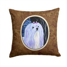 Load image into Gallery viewer, Starry Night Maltese Throw Pillow - 14x14 Decorative Pillow – Art for Your Home &amp; Patio
