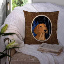 Load image into Gallery viewer, Starry Night Dachshund Throw Pillow - 14x14 Decorative Pillow – Art for Your Home &amp; Patio