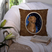 Load image into Gallery viewer, Starry Night Chesapeake Bay Retriever Throw Pillow - 14x14 Decorative Pillow – Art for Your Home &amp; Patio