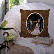 Load image into Gallery viewer, Starry Night Corgi Throw Pillow - 14x14 Decorative Pillow – Art for Your Home &amp; Patio