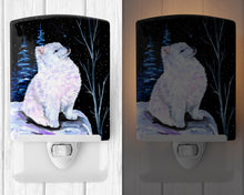 Load image into Gallery viewer, Starry Night American Eskimo Ceramic Night Light SS8389CNL
