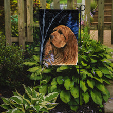 Load image into Gallery viewer, Starry Night Sussex Spaniel Garden Flag - Outdoor Decorative Yard Flag
