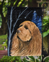 Load image into Gallery viewer, Starry Night Sussex Spaniel Garden Flag - Outdoor Decorative Yard Flag