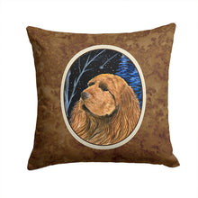 Load image into Gallery viewer, Starry Night Sussex Spaniel Throw Pillow - 14x14 Decorative Pillow – Art for Your Home &amp; Patio