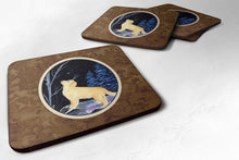 Load image into Gallery viewer, Starry Night Golden Retriever Coasters - Set of 4 Lightweight Foam, Absorbent Drink Coasters