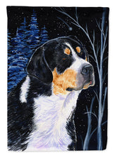 Load image into Gallery viewer, Starry Night Bernese Mountain Dog Flag Canvas House Size