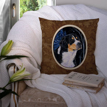 Load image into Gallery viewer, Starry Night Bernese Mountain Dog Throw Pillow - 14x14 Decorative Pillow – Art for Your Home &amp; Patio