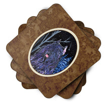 Load image into Gallery viewer, Starry Night Bouvier des Flandres Coasters - Set of 4 Lightweight Foam, Absorbent Drink Coasters