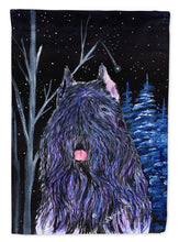 Load image into Gallery viewer, Starry Night Bouvier des Flandres Garden Flag - Outdoor Decorative Yard Flag