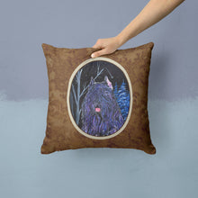 Load image into Gallery viewer, Starry Night Bouvier des Flandres Throw Pillow - 14x14 Decorative Pillow – Art for Your Home &amp; Patio