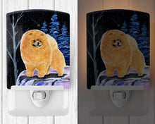 Load image into Gallery viewer, Starry Night Pomeranian Ceramic Night Light SS8396CNL