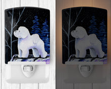 Load image into Gallery viewer, Starry Night Bichon Frise Ceramic Night Light SS8397CNL