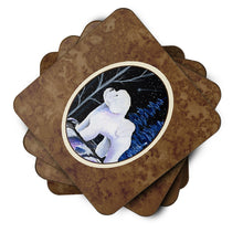 Load image into Gallery viewer, Starry Night Bichon Frise Coasters - Set of 4 Lightweight Foam, Absorbent Drink Coasters