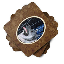 Load image into Gallery viewer, Starry Night Norwegian Elkhound Coasters - Set of 4 Lightweight Foam, Absorbent Drink Coasters