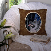 Load image into Gallery viewer, Starry Night Norwegian Elkhound Throw Pillow - 14x14 Decorative Pillow – Art for Your Home &amp; Patio