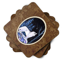 Load image into Gallery viewer, Starry Night Siberian Husky Coasters - Set of 4 Lightweight Foam, Absorbent Drink Coasters