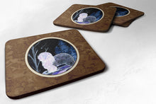 Load image into Gallery viewer, Starry Night Old English Sheepdog Coasters - Set of 4 Lightweight Foam, Absorbent Drink Coasters