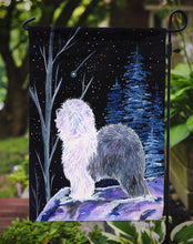 Load image into Gallery viewer, Starry Night Old English Sheepdog Garden Flag - Outdoor Decorative Yard Flag