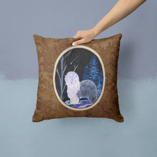 Load image into Gallery viewer, Starry Night Old English Sheepdog Throw Pillow - 14x14 Decorative Pillow – Art for Your Home &amp; Patio