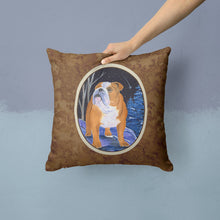 Load image into Gallery viewer, Starry Night English Bulldog Throw Pillow - 14x14 Decorative Pillow – Art for Your Home &amp; Patio