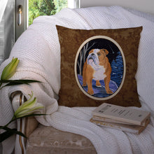 Load image into Gallery viewer, Starry Night English Bulldog Throw Pillow - 14x14 Decorative Pillow – Art for Your Home &amp; Patio