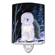 Load image into Gallery viewer, Starry Night Old English Sheepdog Ceramic Night Light SS8406CNL