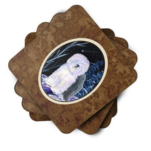 Load image into Gallery viewer, Starry Night Old English Sheepdog Coasters - Set of 4 Lightweight Foam, Absorbent Drink Coasters