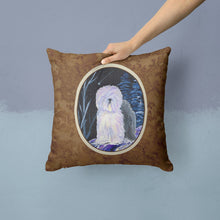 Load image into Gallery viewer, Starry Night Old English Sheepdog Throw Pillow - 14x14 Decorative Pillow – Art for Your Home &amp; Patio