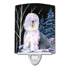 Load image into Gallery viewer, Starry Night Old English Sheepdog Ceramic Night Light SS8409CNL