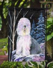Load image into Gallery viewer, Starry Night Old English Sheepdog Garden Flag - Outdoor Decorative Yard Flag