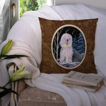 Load image into Gallery viewer, Starry Night Old English Sheepdog Throw Pillow - 14x14 Decorative Pillow – Art for Your Home &amp; Patio