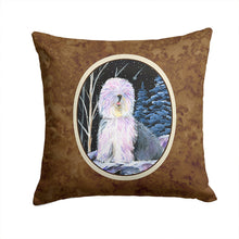 Load image into Gallery viewer, Starry Night Old English Sheepdog Throw Pillow - 14x14 Decorative Pillow – Art for Your Home &amp; Patio