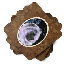 Load image into Gallery viewer, Starry Night Keeshond Coasters - Set of 4 Lightweight Foam, Absorbent Drink Coasters