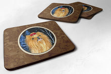 Load image into Gallery viewer, Starry Night Yorkie Coasters - Set of 4 Lightweight Foam, Absorbent Drink Coasters