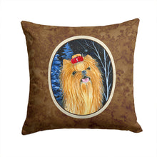 Load image into Gallery viewer, Starry Night Yorkie Throw Pillow - 14x14 Decorative Pillow – Art for Your Home &amp; Patio