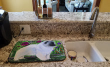 Load image into Gallery viewer, Keeshond Dish Drying Mat – Absorbent, Artistic Kitchen Essentials SS8424DDM