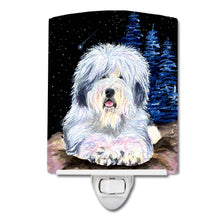 Load image into Gallery viewer, Starry Night Old English Sheepdog Ceramic Night Light SS8443CNL