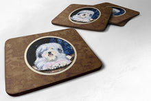 Load image into Gallery viewer, Starry Night Old English Sheepdog Coasters - Set of 4 Lightweight Foam, Absorbent Drink Coasters